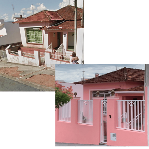 Reforma completa da casa rosa.